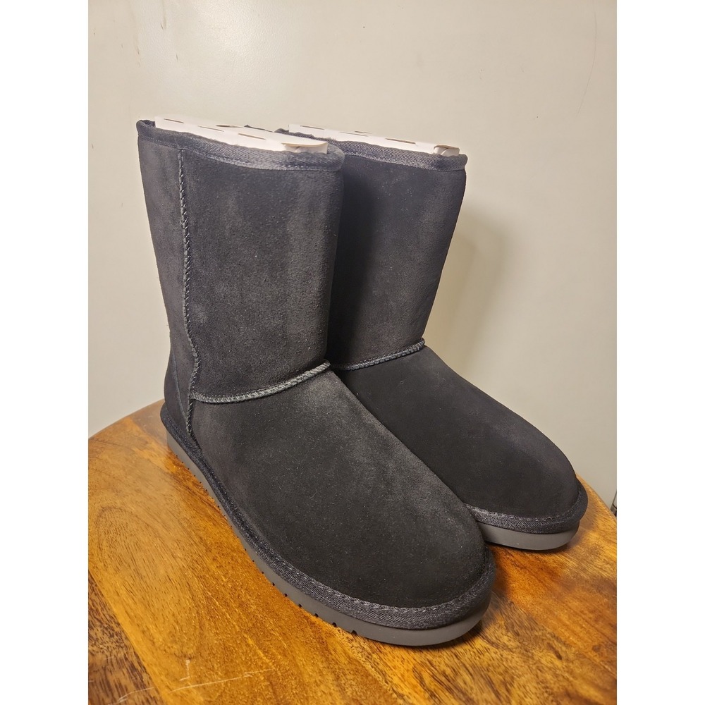Koolaburra by UGG Burra Short Men's Sz 9 Winter Boots Black Suede 1105969-001